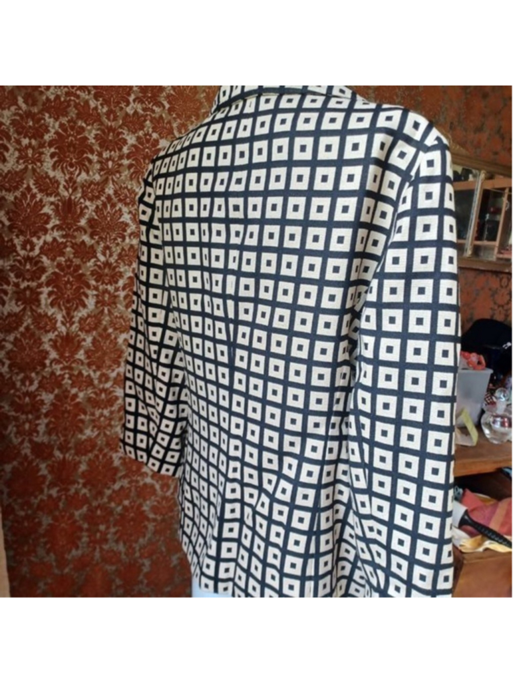 Lafayette New York 148‎ vintage wool cotton blazer 10 - Picture 3 of 4
